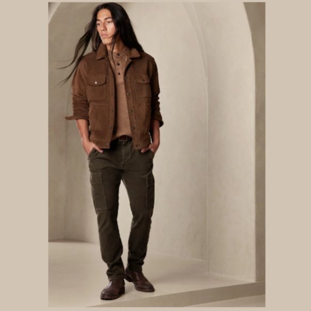 Banana Republic / 30 X 29 / Men's Moleskin Traveler Tapered Surplus Cargo Pants